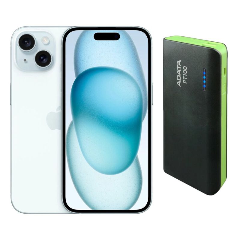 iPhone 15 128GB Azul E-SIM Reacondicionado + Po... image number null