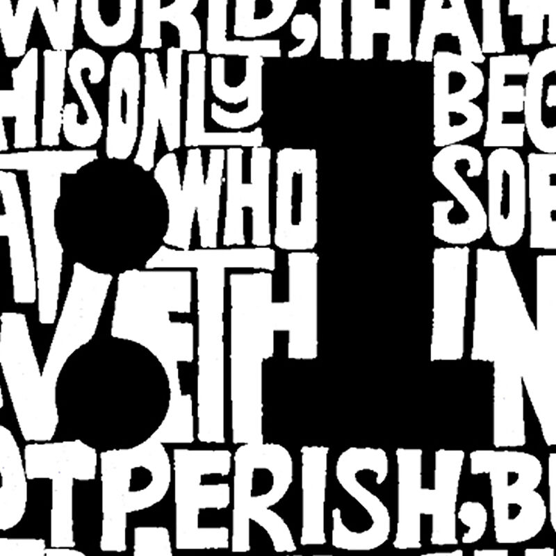 Camiseta Word Art Para Ni&ntilde;o - Juan 3:16 - Negro image number null