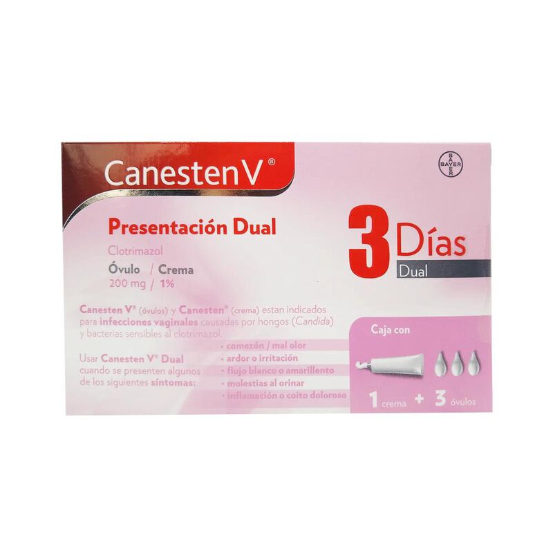 Canesten V 3 D&iacute;as Dual Ovu + Crema image number null