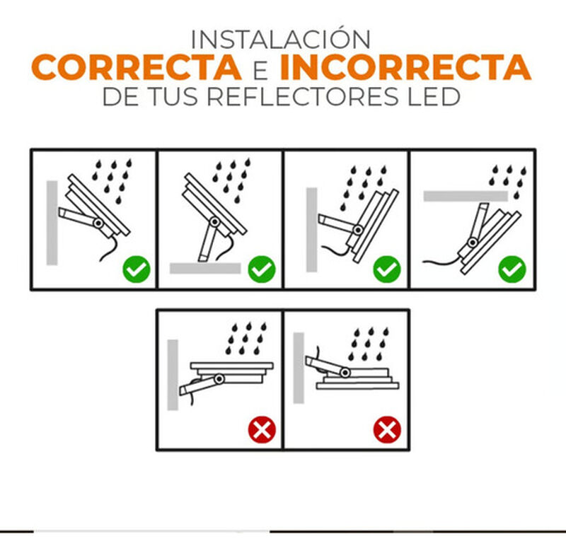 Reflector Led 50w Luz &Aacute;mbar Ip65 Amarillo Inten... image number null