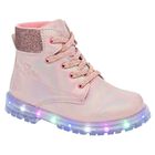 Celex Bot&iacute;n para ni&ntilde;a rosa tornasol, con luces