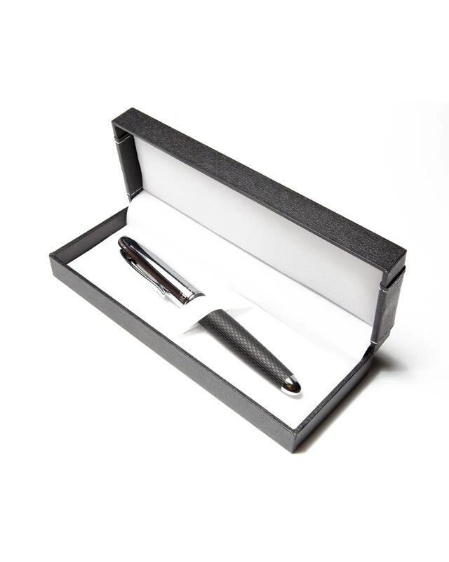 Pluma Bizzarro Negro Con Plata-tinta Azul Gua-p... image number null