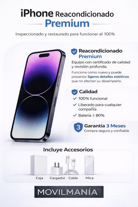 Iphone 15 Plus 128gb Negro Reacondicionado image number null