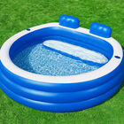 Alberca Inflable Familiar Redonda Color Azul con Porta Vaso y Asientos 2.31m x 2.19m x 79cm Caja 1