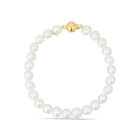 Pulsera Oro Amarillo 14k Con Perlas 7mm &middot; 17.5 Cm