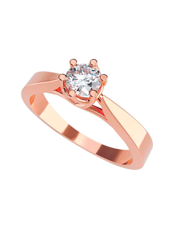 Anillo de Compromiso de 14K con Diamante de Lab... image number null