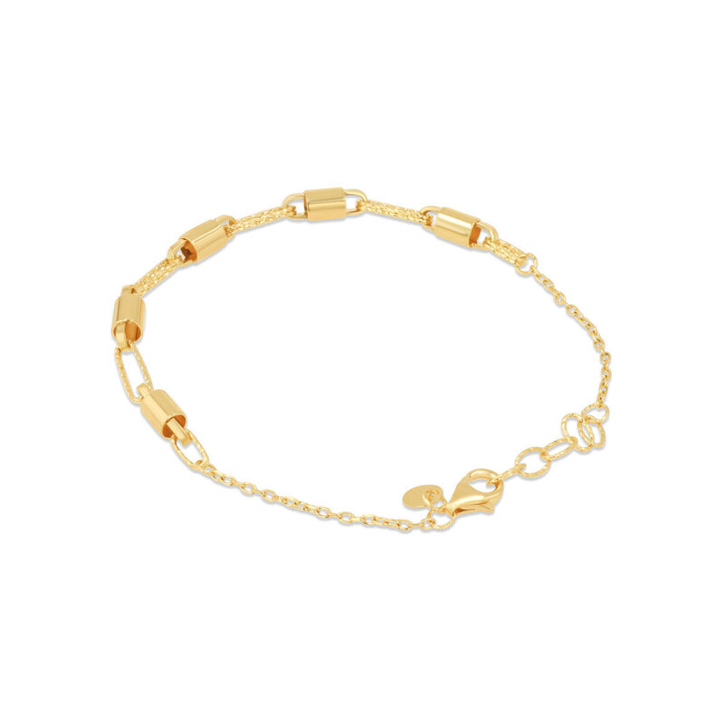 Pulsera De Oro Amarillo 10k 17+2 Cm Elegante | ... image number null
