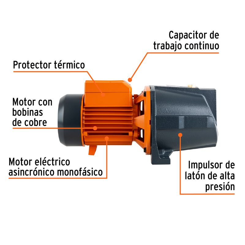 Bomba Eléctrica para Agua Tipo Jet 1-1/2 Hp Tru... image number null