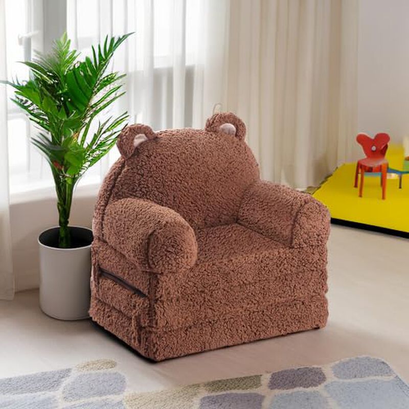 Sof&aacute; Plegable Para Ni&ntilde;os Momcaywex Sherpa Teddy... image number null