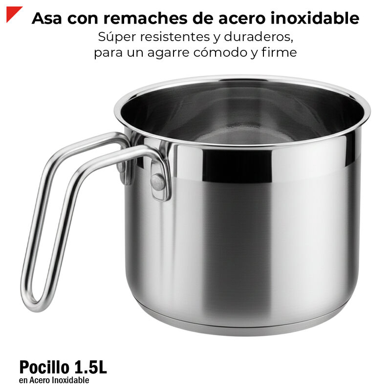 Pocillo 1.5 L Acero Inox 304 Bogner BMPS15 image number null