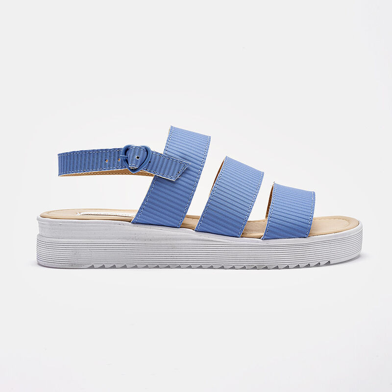 Moramora sandalia plataforma para mujer azul co... image number null