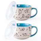 Taza Para Sopa Amorarc 680 ml con Tapa y Asa (2 Unidades)