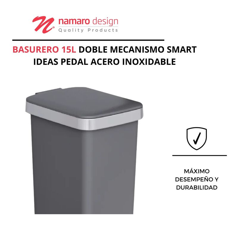 Basurero 15l Doble Mecanismo Smart Ideas Pedal ... image number null