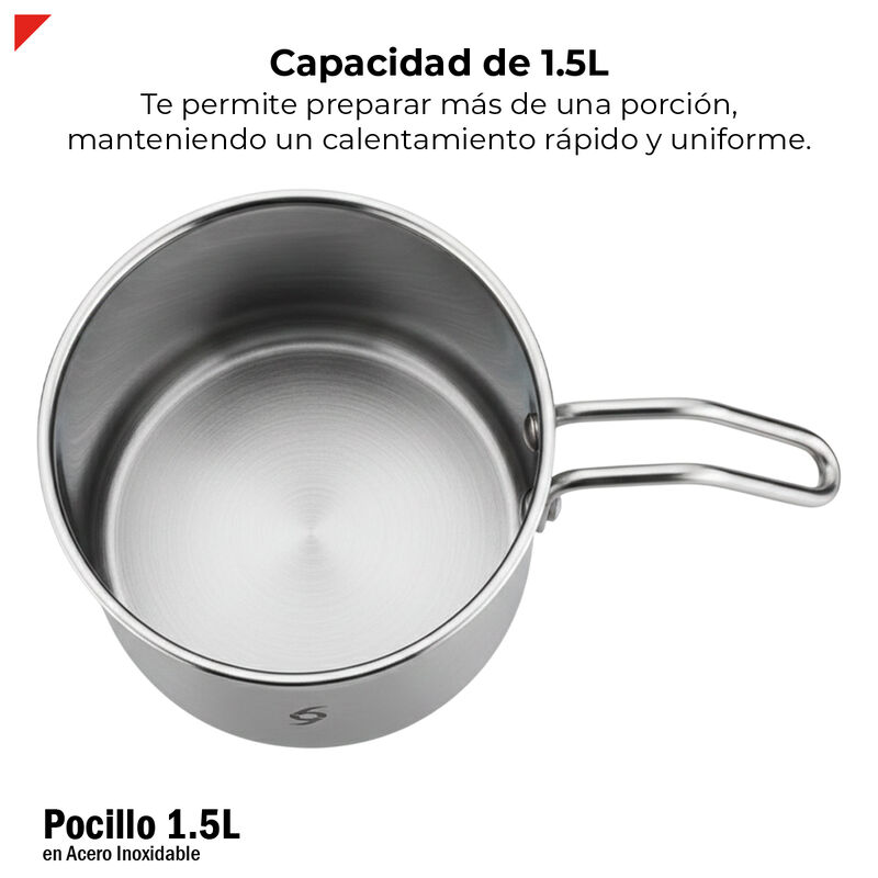 Pocillo 1.5 L Acero Inox 304 Bogner BMPS15 image number null