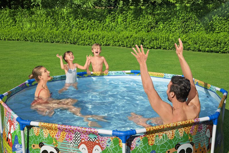 &nbsp;Alberca con estructura redonda 2.74x.66cm anim... image number null