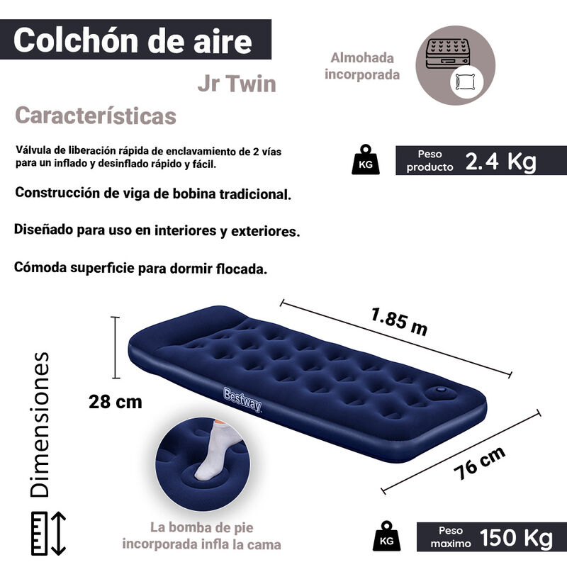 Colchon Inflable Premium Individual Bestway image number null