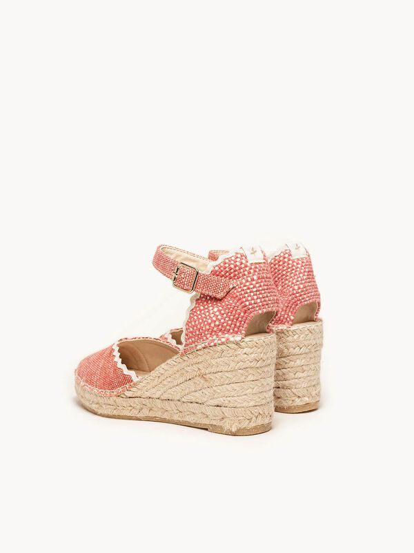 Jara Cu&ntilde;a Media Lino Jaspeado Rojo image number null