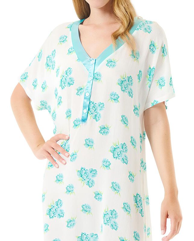 Camis&oacute;n de Flores Turquesa image number null