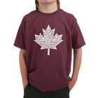 Camiseta Word Art Para Ni&ntilde;o - CANADIAN NATIONAL ANTHEM - Granate