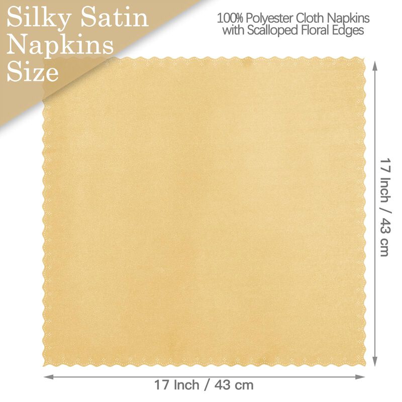 Servilletas De Tela Homiest 43 cm Dorado Pack D... image number null