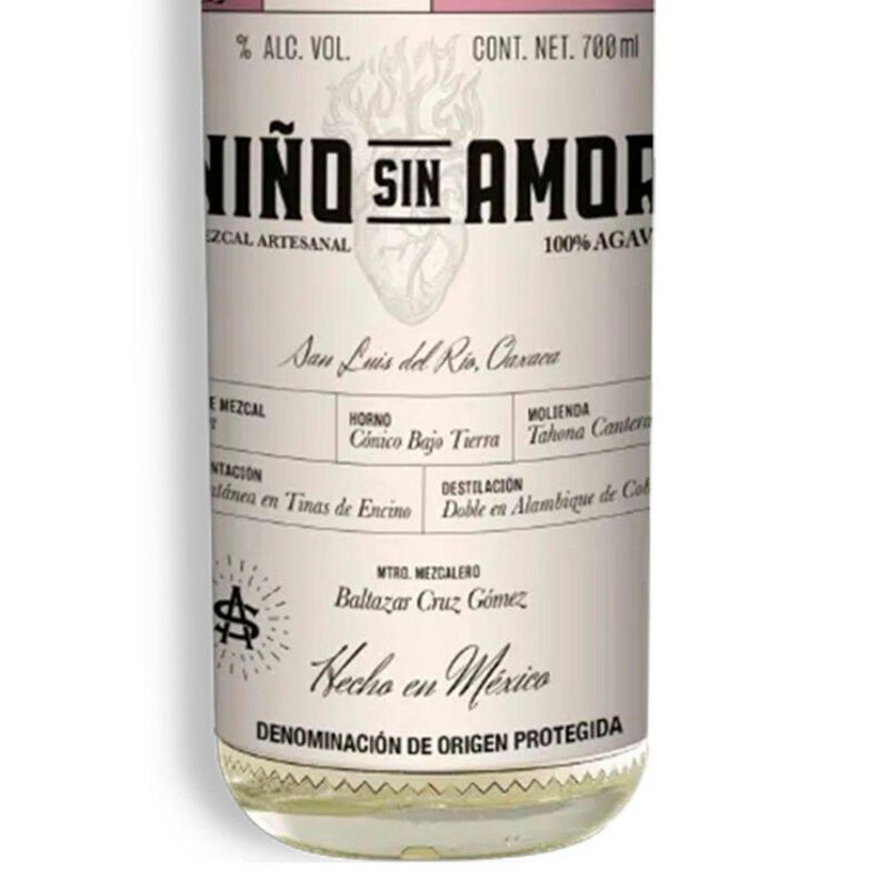 Mezcal Artesanal Destilado Ni&ntilde;o Sin Amor Tobala... image number null
