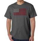 Camiseta Word Art Para Hombre - Proud To Be An American - Gris