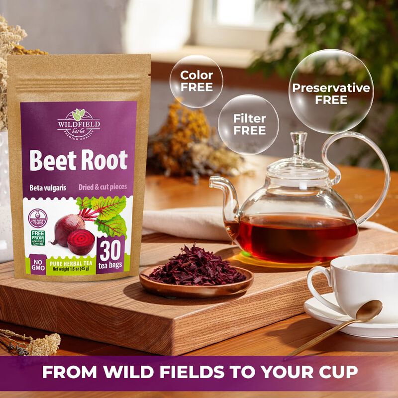 T&eacute; De Ra&iacute;z De Remolacha Wildfield Herbs &ndash; 30 Bo... image number null