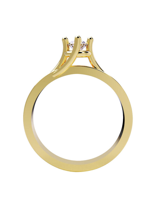 Anillo de Compromiso de 14K con Diamante de Lab... image number null