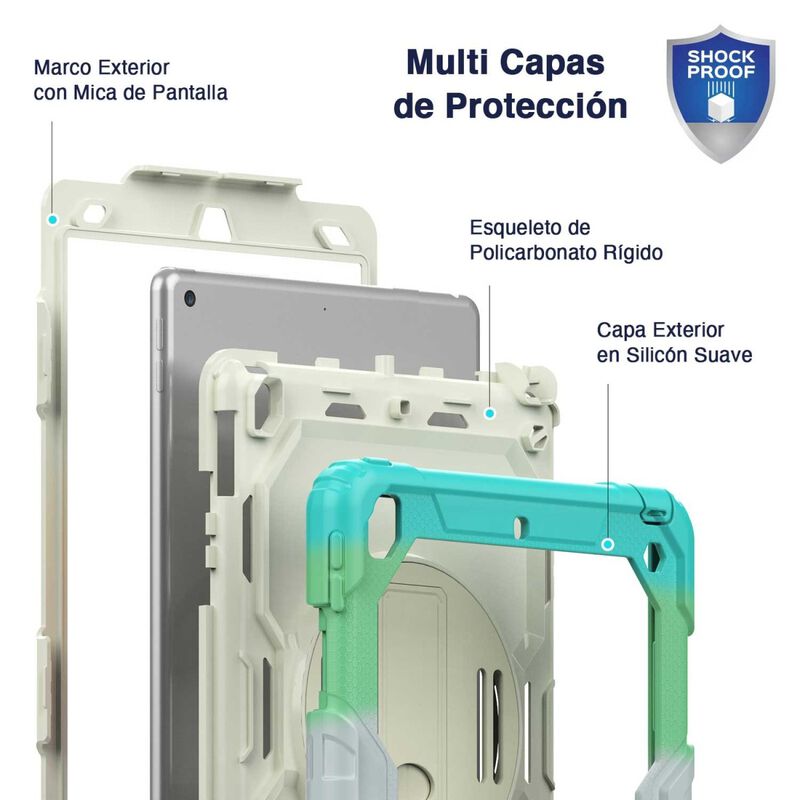 Funda Tekku Strapb Uso Rudo Para Ipad 9 Ipad 8 ... image number null
