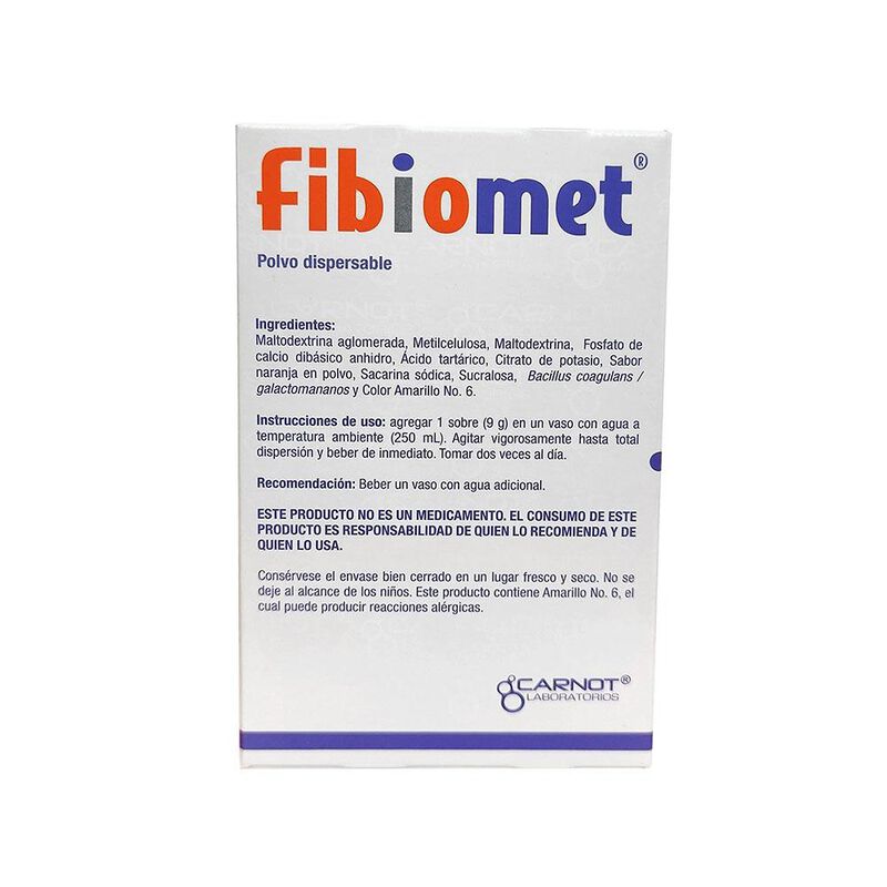 Fibiomet Suplemento Alimenticio Naranja Polvo image number null