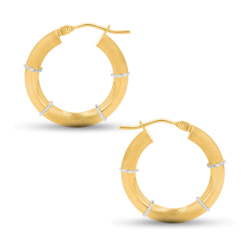 Arracadas De Oro Amarillo Y Blanco 14k Rl48-ara... image number null
