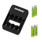 Cargador Pilas Rayovac con Baterias Recargables 2 AA + 2 AAA