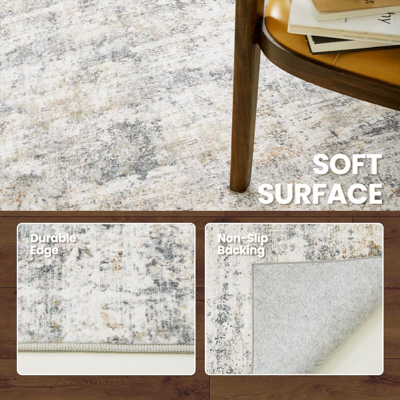Alfombra Lidall 183x274 cm Gris Beige Lavable V... image number null