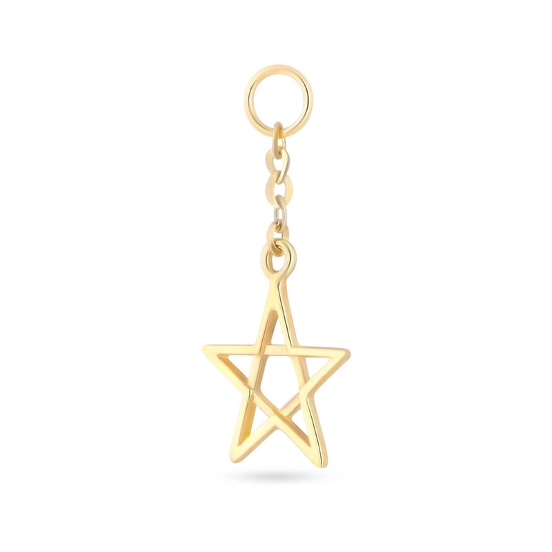 Charm En Forma De Estrella De Oro Amarillo 14K ... image number null