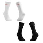 Wilson 5 Pares de Calcetas para Ni&ntilde;o, Color Blanco y Negro Logo Rojo ,Talla Grande, Sin felpa