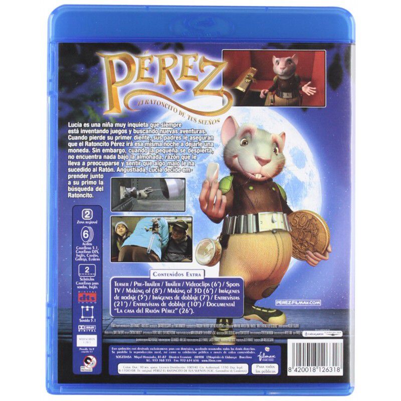 Perez El Ratoncito De Tus Sue&ntilde;os [Blu-ray] image number null
