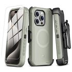 Funda Case MYBAT Maverick Mag clip para iPhone 15 PRO MAX - Gris con mica