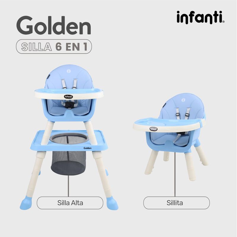 Silla Alta Infanti 6 En 1 Golden Multifuncional... image number null