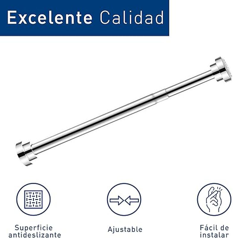 Bluelander Tubo para Cortina de Ba&ntilde;o Ajustable ... image number null