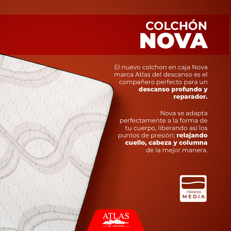 Colch&oacute;n En Caja Matrimonial Nova Prime Firmeza ... image number null