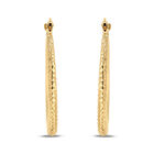 Arracadas Oro Amarillo 10k Diamantado 27 Mm Glam | Bizzarro