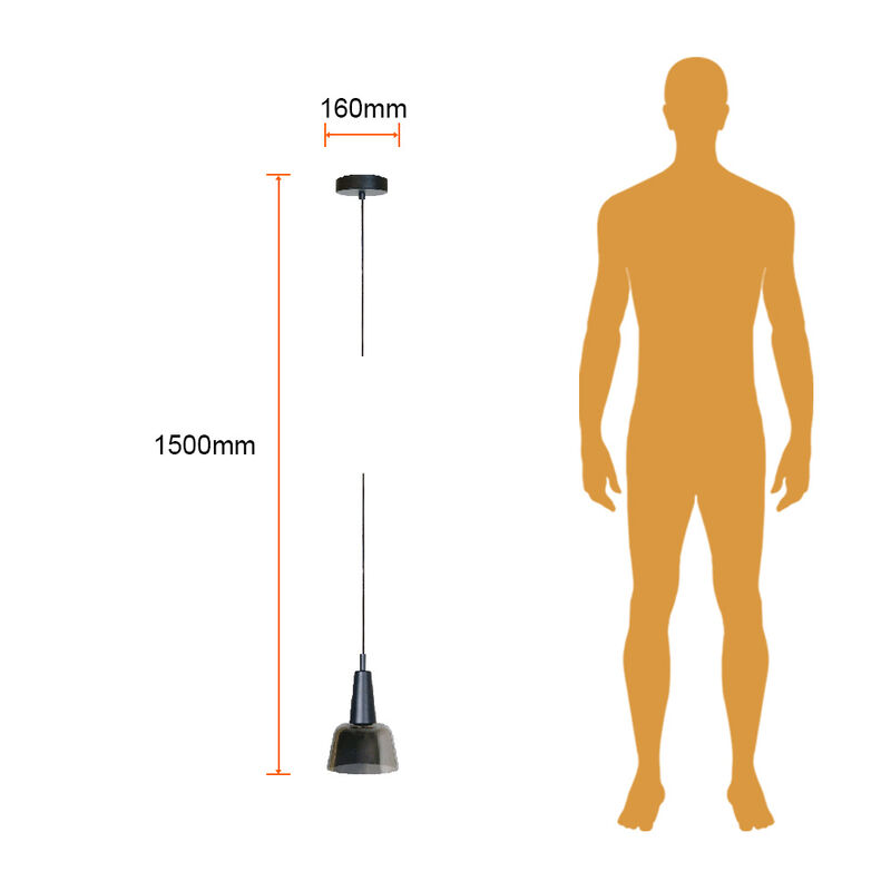 Lámpara Colgante LED de Cristal 1.50 m de Altur... image number null