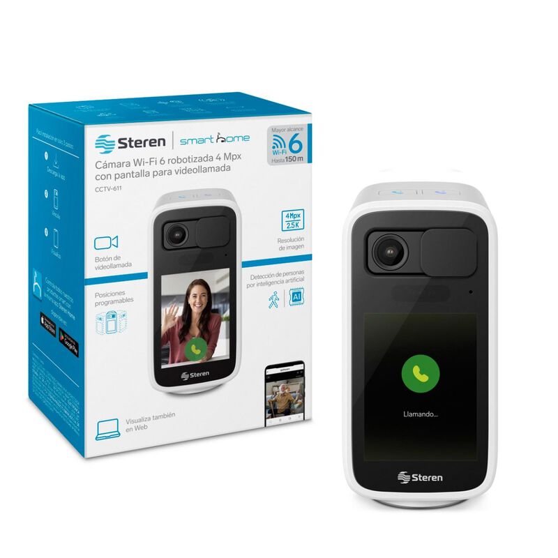 Steren C&aacute;mara De Seguridad Wi-fi 6* 4 Mpx Robot... image number null