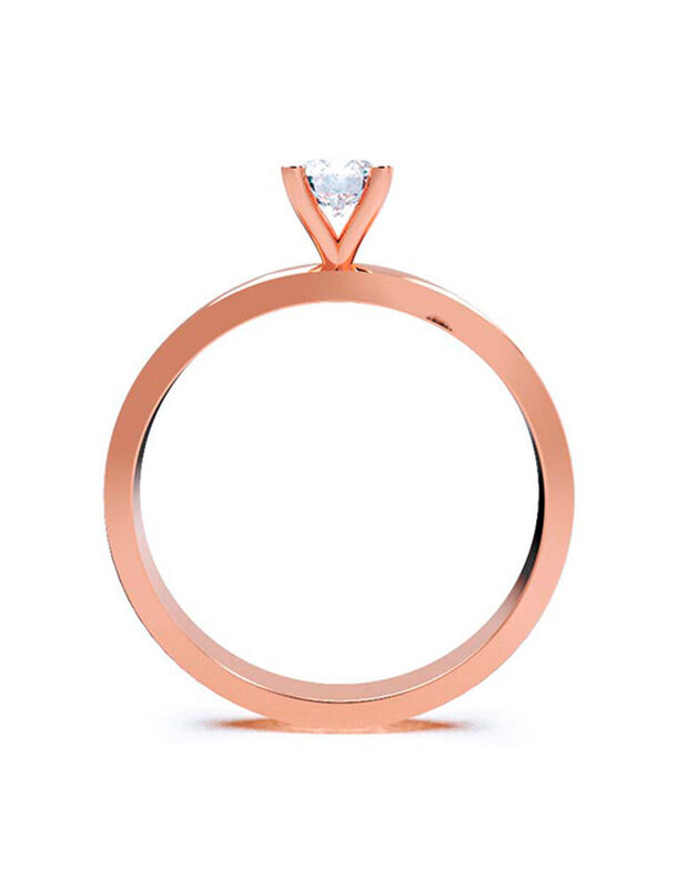 Anillo de Compromiso de 14K con Diamante de Lab... image number null