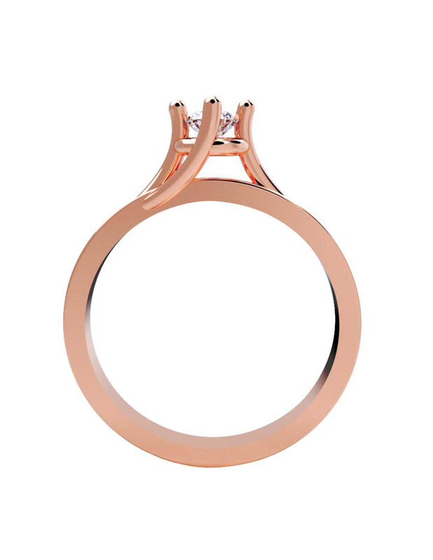 Anillo de Compromiso de 14K con Diamante de Lab... image number null