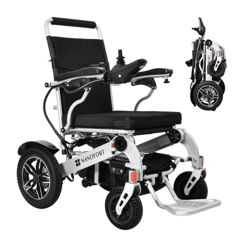 Silla Ruedas El&eacute;ctrica Plegable Acero Controlad... image number null