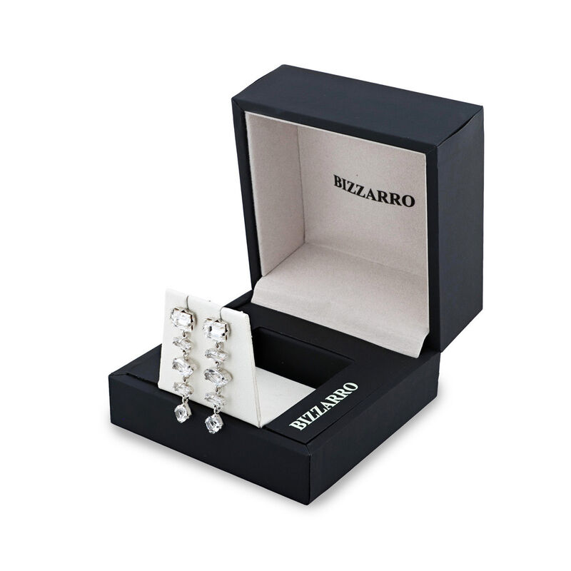 Aretes Plata Dorada 925 Con Piedras Blancas image number null