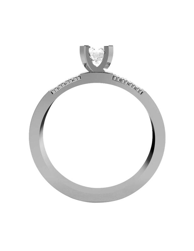 Anillo de Compromiso de 14K con Diamante de Lab... image number null