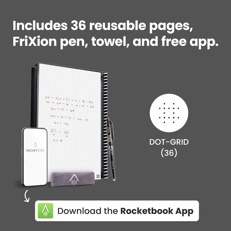 Cuaderno Rocketbook Core Reusable Executive De ... image number null