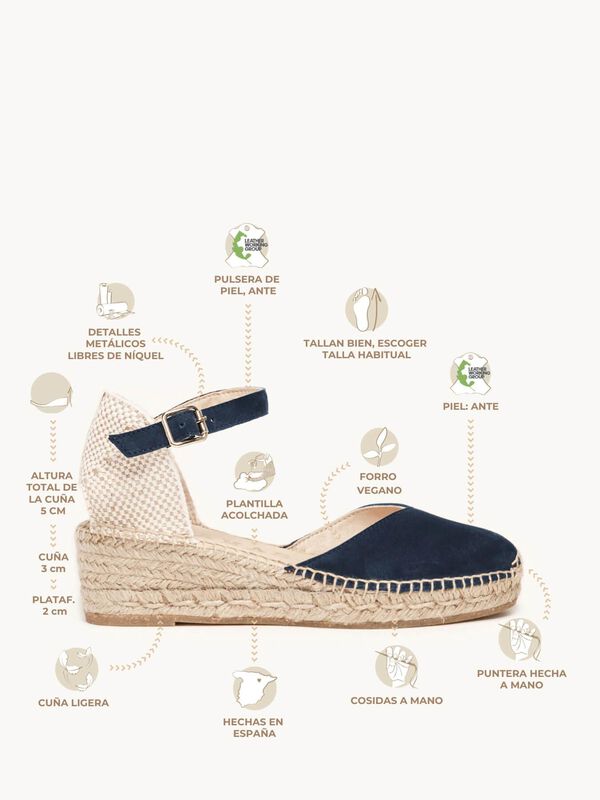 Jara Cu&ntilde;a Baja Ante Azul Marino image number null